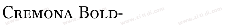 Cremona Bold字体转换
